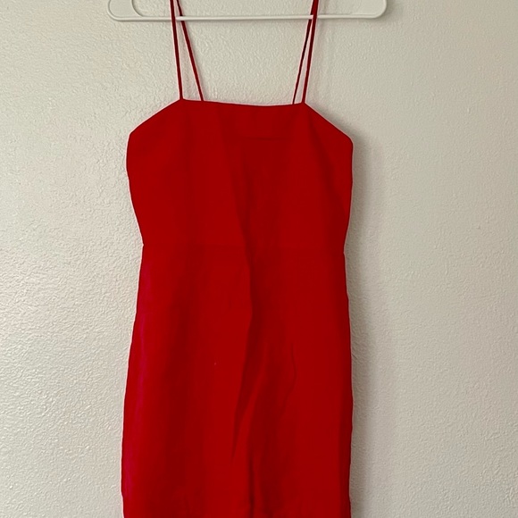 ZARA LINEN AND COTTON BLEND MINI DRESS - Picture 6 of 10